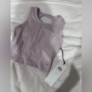 Alo Yoga Control Tank in Pale Mauve, size XS.